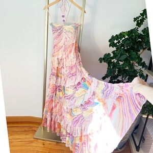 Rococo Sand Strapless Maxi Dress – Size S